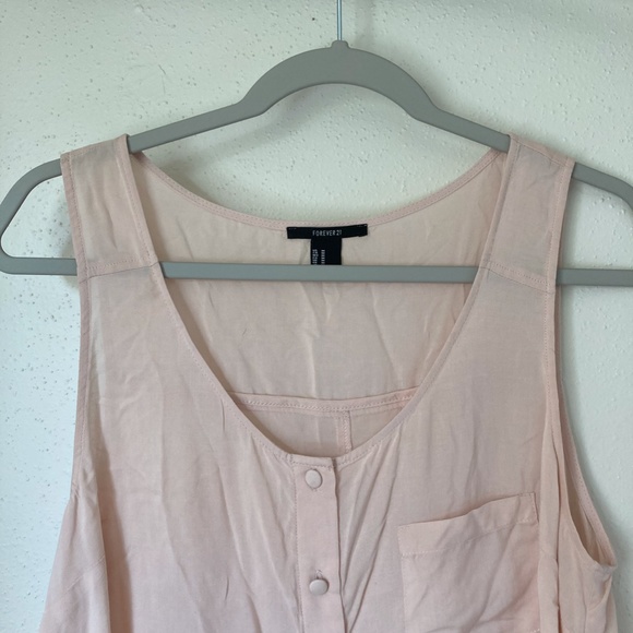 Forever 21 Blush Pink Cropped Tank Top Blouse M - Picture 2 of 5